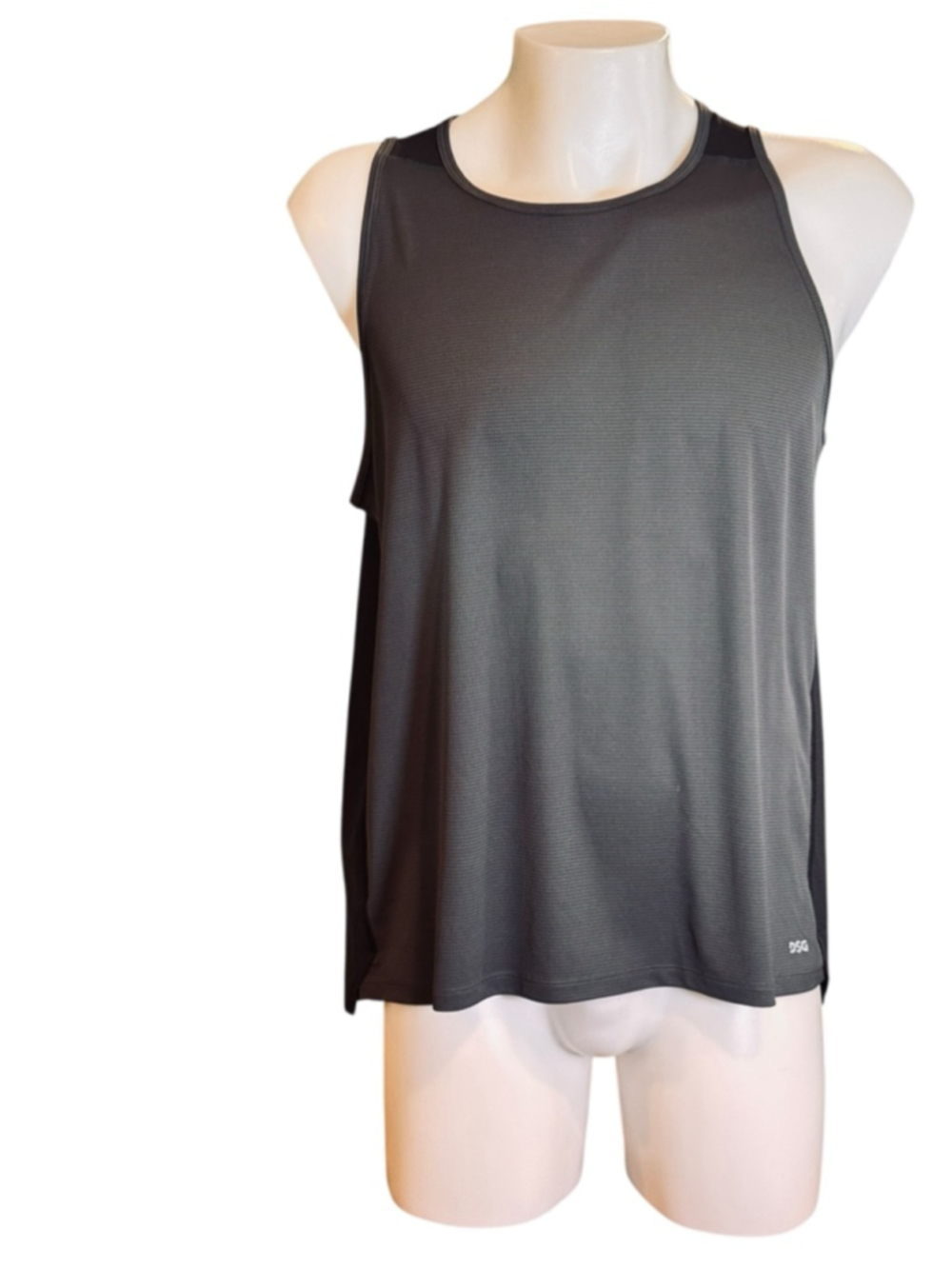 Men's DSG Dark Gray Blocked Run Tank Top L g69